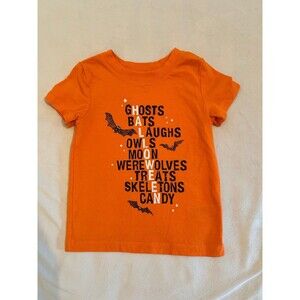 Cat & Jack 18  Month Halloween Short Sleeve Tshirt Glow in Dark